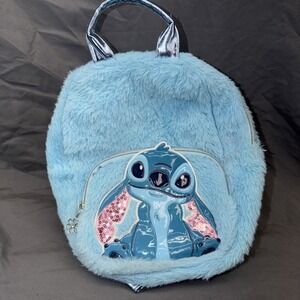 LILO & STITCH Faux Fur Mini Kids Backpack Disney